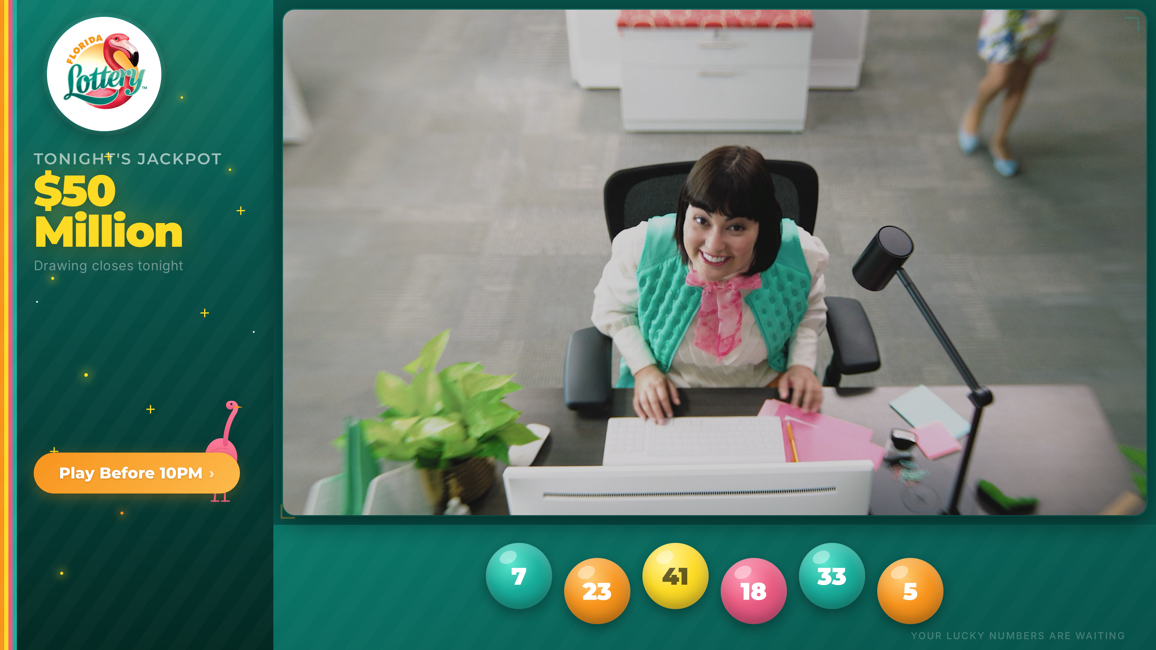 FL Lottery L-Bar Jackpot Overlay